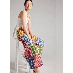 Farm Rio Anthropologie Wide Leg Pants Womens XL  Linen Blend